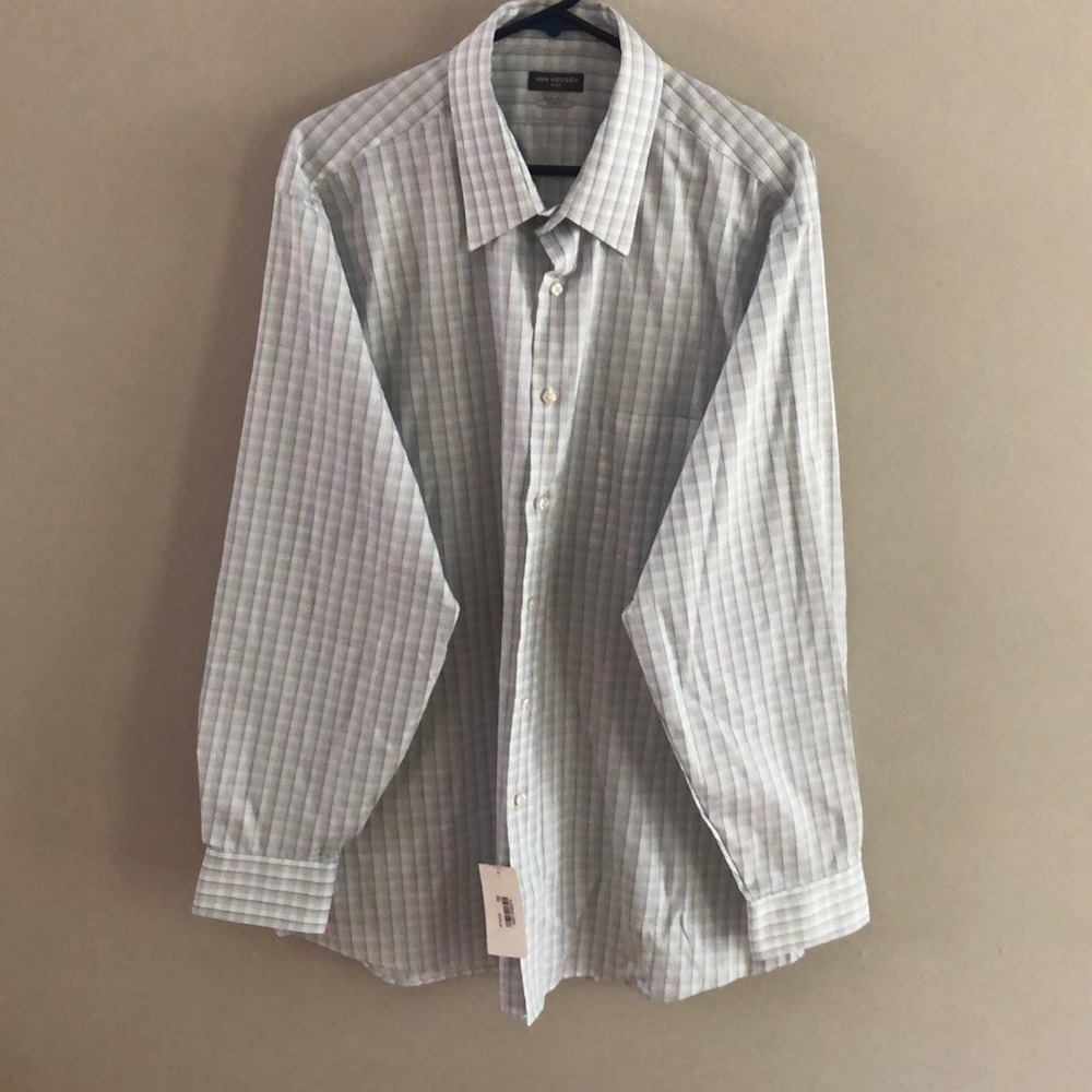 Van Heusen- Blue/Green Button Down